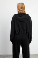 Kadın Mary Regular Fit Paçası Detaylı Yumuşak Dokulu Jogging Pantolon (CUPRO) - Siyah