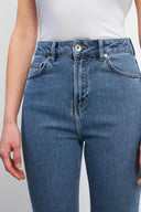Kadın Nadia Dark Blue High Rise Stove Pipe Jean Pantolon - Dark Blue