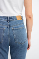 Kadın Nadia Dark Blue High Rise Stove Pipe Jean Pantolon - Dark Blue
