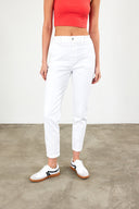 Kadın Norah Beyaz Renkli Beli Lastikli Jean Pantolon - Beyaz