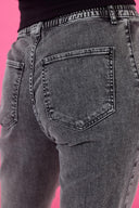 Kadın Norah Black Beli Lastikli Yırtıklı Jean Pantolon - Black