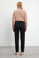 Kadın Norah Carbon Black Beli Lastikli Jean Pantolon - Carbon Black