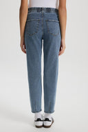 Kadın Norah Dark Blue Beli Lastikli Yırtıklı Jean Pantolon - Dark Blue