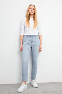 Kadın Norah Grey Beli Lastikli Jean Pantolon - Grey