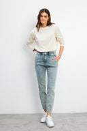 Kadın Norah Ice Blue Beli Lastikli Jean Pantolon - Ice Blue