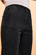 Kadın Norah Jet Black Beli Lastikli Jean Pantolon - Jet Black