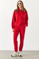 Kadın Norah Rahat Kesim Eşofman Altı - Kırmızı