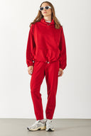 Kadın Norah Rahat Kesim Eşofman Altı - Kırmızı