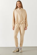 Kadın Norah Rahat Kesim Eşofman Altı - Taş