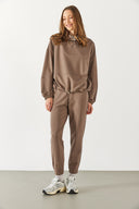 Kadın Norah Rahat Kesim Eşofman Altı - Vizon