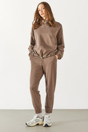 Kadın Norah Rahat Kesim Eşofman Altı - Vizon