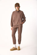 Kadın Norah Yakası Detaylı Regular Fit Sweatshirt - Vizon