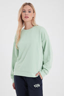 Kadın Rhona Bisiklet Yaka Regular Fit 3 İplik Sweatshirt - Ada Çayı