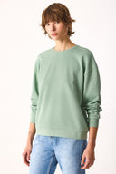 Kadın Rhona Bisiklet Yaka Regular Fit 3 İplik Sweatshirt %100 Pamuk - Ada Çayı