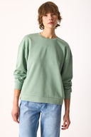Kadın Rhona Bisiklet Yaka Regular Fit 3 İplik Sweatshirt %100 Pamuk - Ada Çayı