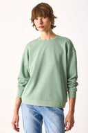 Kadın Rhona Bisiklet Yaka Regular Fit 3 İplik Sweatshirt %100 Pamuk - Ada Çayı