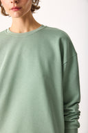 Kadın Rhona Bisiklet Yaka Regular Fit 3 İplik Sweatshirt %100 Pamuk - Ada Çayı