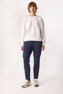 Kadın Rhona Bisiklet Yaka Regular Fit 3 İplik Sweatshirt %100 Pamuk - Fildişi