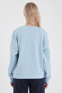 Kadın Rhona Bisiklet Yaka Regular Fit 3 İplik Sweatshirt - Gök Mavisi