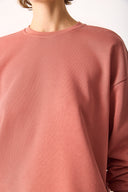 Kadın Rhona Bisiklet Yaka Regular Fit 3 İplik Sweatshirt %100 Pamuk - Gülkurusu