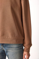 Kadın Rhona Bisiklet Yaka Regular Fit 3 İplik Sweatshirt %100 Pamuk - Kahverengi