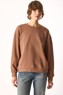 Kadın Rhona Bisiklet Yaka Regular Fit 3 İplik Sweatshirt %100 Pamuk - Kahverengi