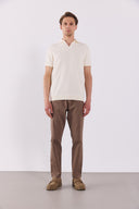 Erkek Robert Sülfür Gabardin Chino Pantolon - Taba