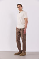 Erkek Robert Sülfür Gabardin Chino Pantolon - Taba