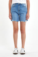 Kadın Sementa Bermuda Sky Blue Jean Şort %100 Pamuk - Sky Blue
