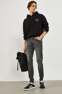 Erkek Smith Antrasit Tapered Fit Jean Pantolon - Antrasit