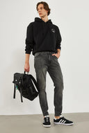 Erkek Smith Antrasit Tapered Fit Jean Pantolon - Antrasit