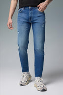 Erkek Smith Dark Blue Tapered Fit Jean Pantolon - Dark Blue