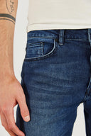 Erkek Smith Deep Dark Blue Tapered Fit Jean Pantolon - Deep Dark Blue