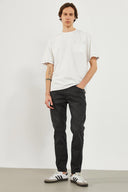 Erkek Smith Kaplamalı Black Tapered Fit Jean Pantolon - Black
