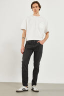 Erkek Smith Kaplamalı Black Tapered Fit Jean Pantolon - Black