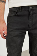 Erkek Smith Kaplamalı Black Tapered Fit Jean Pantolon - Black