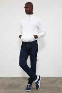 Erkek Smith Naturel Dark Blue Tapered Fit Jean Pantolon - Naturel Dark Blue