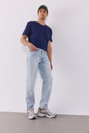 Erkek Smith Sky Blue Tapered Fit Jean Pantolon - Sky Blue