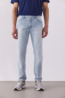 Erkek Smith Sky Blue Tapered Fit Jean Pantolon - Sky Blue
