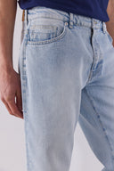 Erkek Smith Sky Blue Tapered Fit Jean Pantolon - Sky Blue