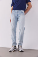 Erkek Smith Sky Blue Tapered Fit Jean Pantolon - Sky Blue