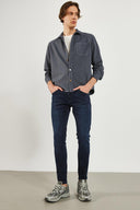 Erkek Teos Blue Black Skinny Jean Pantolon - Blue Black