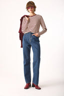 Kadın Wanda Dark Blue Wide Leg Jean Pantolon %100 Pamuk - Dark Blue