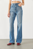Kadın Wanda Lyocell Med Blue Wide Leg Jean Pantolon - Med Blue