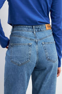 Kadın Wanda Med Blue Wide Leg Jean Pantolon (TENCEL)™ - Med Blue