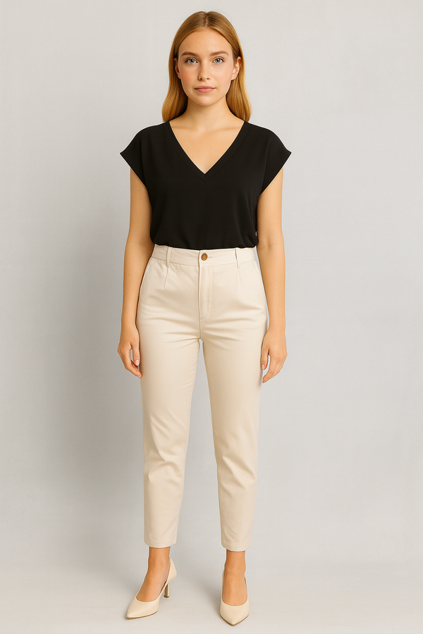 Norah Beli Lastikli Gabardin Pantolon - TAŞ 1Y2511802-092
