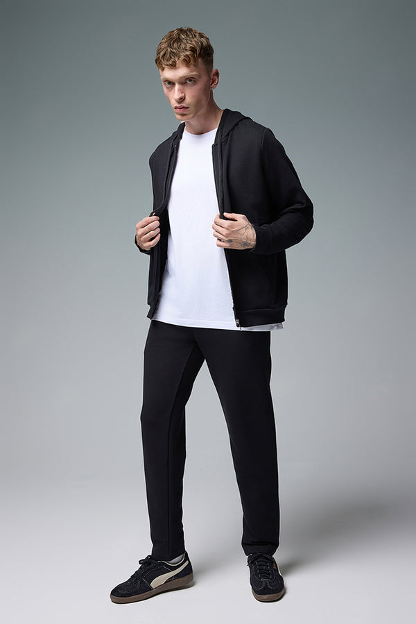 Karl Regular Fit Pamuklu Eşofman Altı - SİYAH