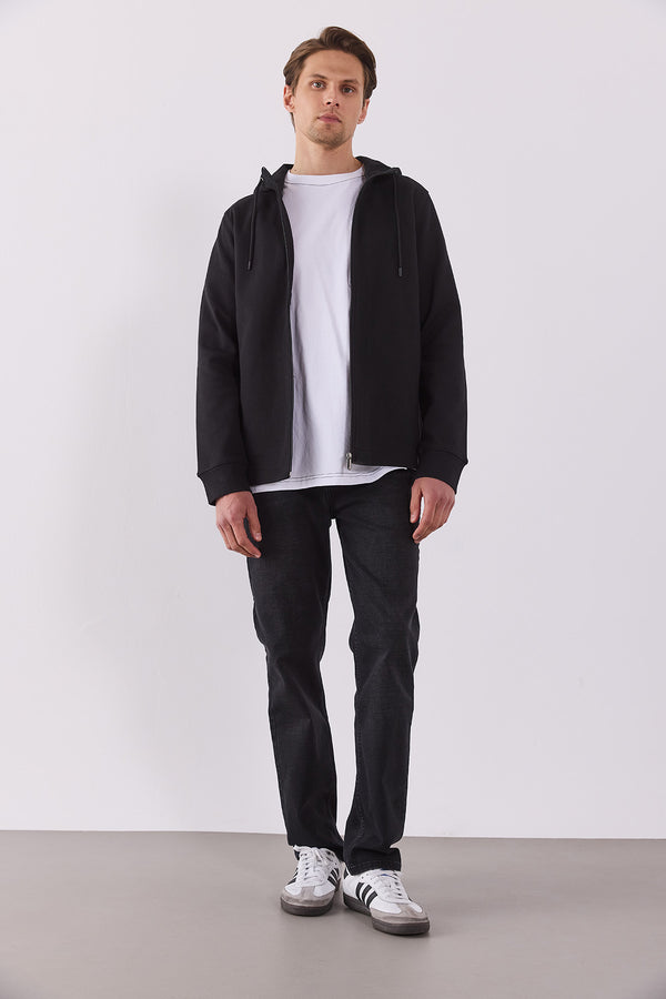 Kevin İnterlok Sweatshirt - SİYAH