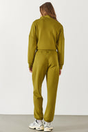 Julia Parçalı Yumuşak Dokulu Jogging Pantolon(CUPRO) - OLIVE