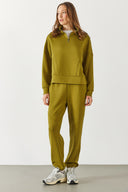 Julia Parçalı Yumuşak Dokulu Jogging Pantolon(CUPRO) - OLIVE